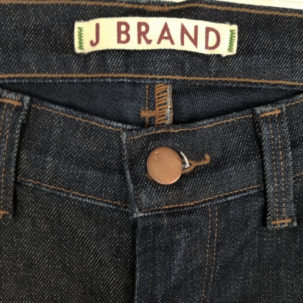 Dark Wash Raw Denim Pencil Leg Skinny Jeans - Picture 4 of 5